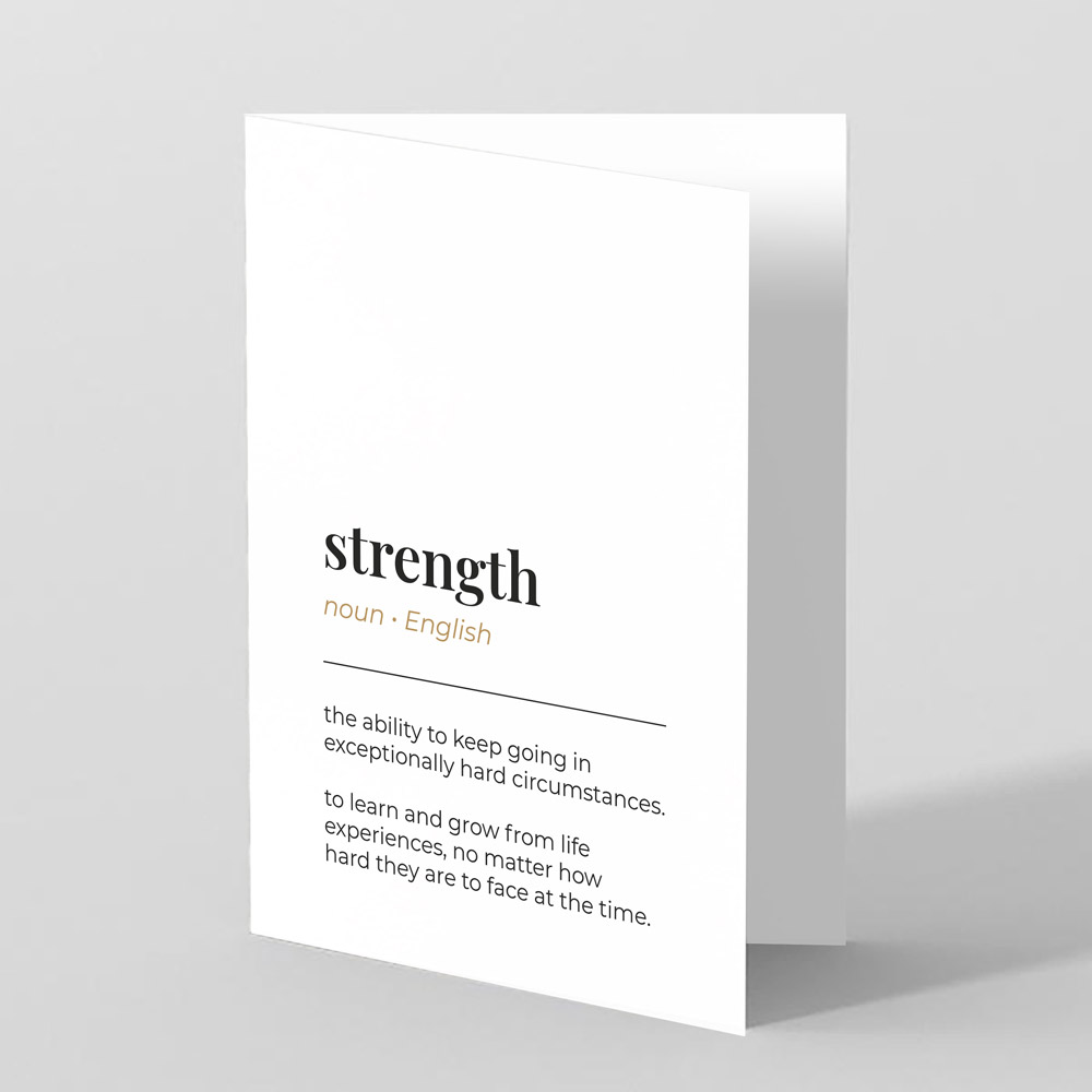 Picture of The Definition of Strength - Sympathy Card