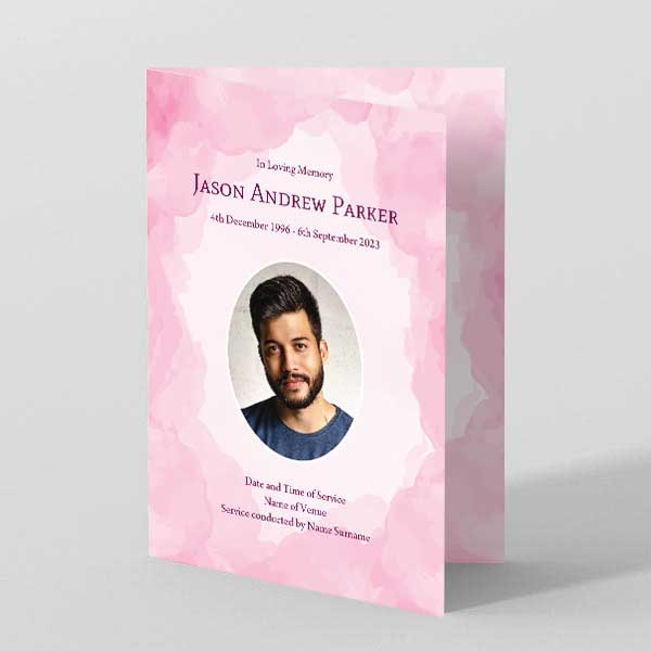Picture of Pastel Colours (Pink) - Funeral Order of Service