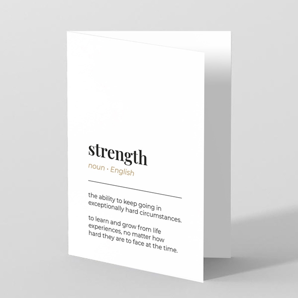 Picture of The Definition of Strength - Sympathy Card