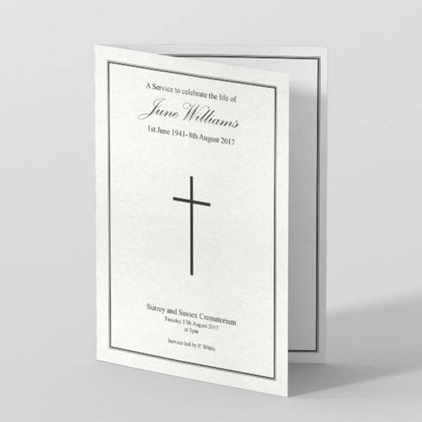 Show details for Classic Double Border - Funeral Order of Service (black and white)