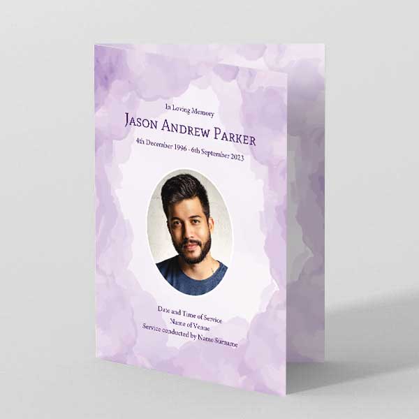 Picture of Pastel Colours (Lilac) - Funeral Order of Service