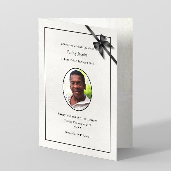 Simple funeral order of service templates