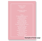 Picture of Simple Rose (Pink) - Funeral Order of Service