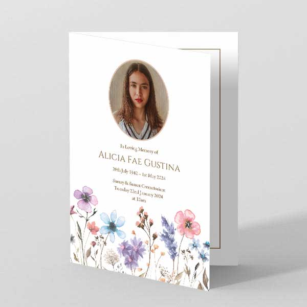Show details for Pastel Wildflowers - Funeral Order of Service