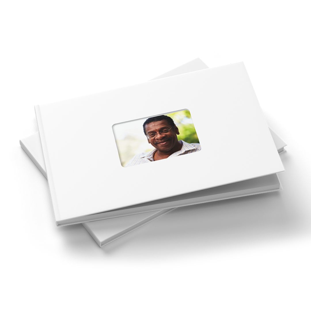 Picture of A4 Hardback - Condolence Book in white