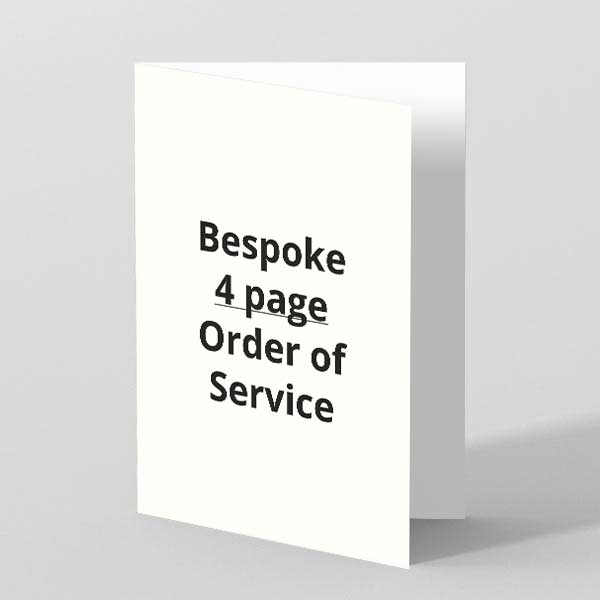 Picture of Bespoke Order of Service (4 pages)