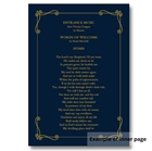 Picture of Elegant Border (Navy Blue) - Funeral Order of Service