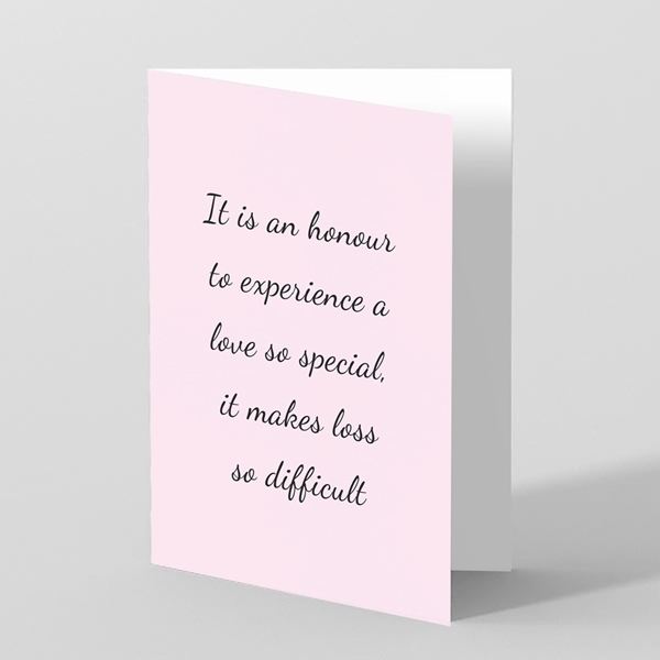 Picture of An Honour (Pink) - Sympathy Card