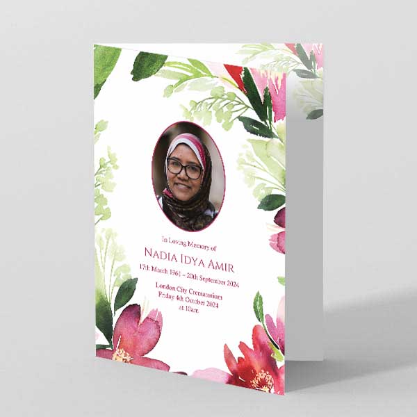 Show details for Vibrant Watercolours - Funeral Order of Service