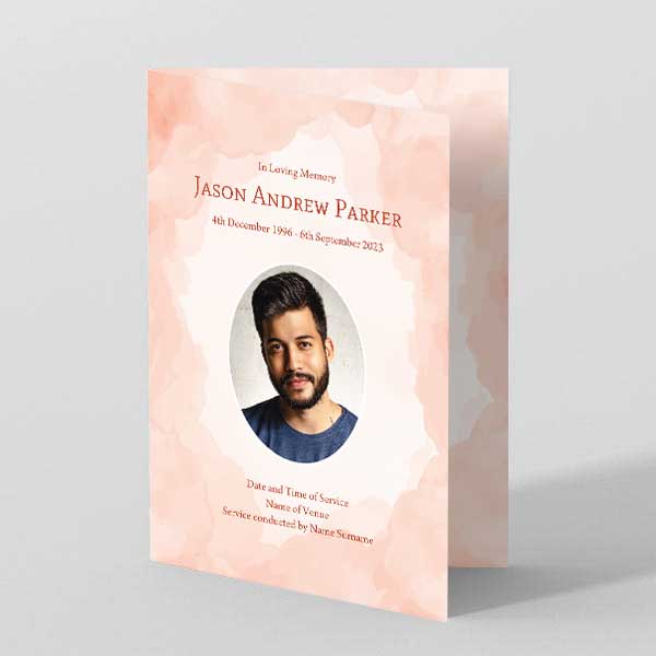 Picture of Pastel Colours (Red) - Funeral Order of Service