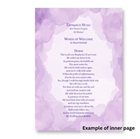 Picture of Pastel Colours (Lilac) - Funeral Order of Service