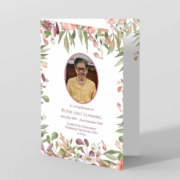 Show details for Rustic Foliage - Funeral Order of Service